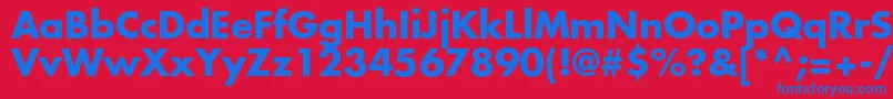 Agfutcb Font – Blue Fonts on Red Background