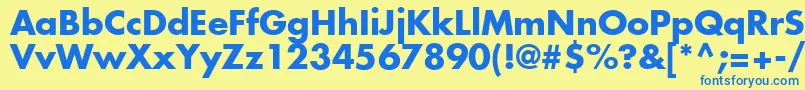 Agfutcb Font – Blue Fonts on Yellow Background