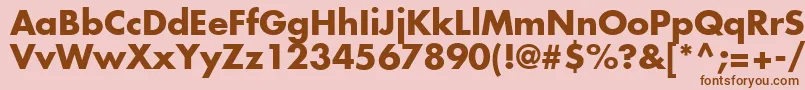 Agfutcb Font – Brown Fonts on Pink Background