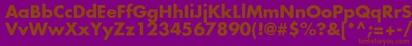 Agfutcb Font – Brown Fonts on Purple Background