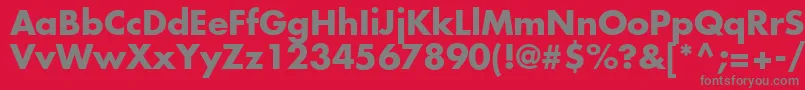 Agfutcb Font – Gray Fonts on Red Background