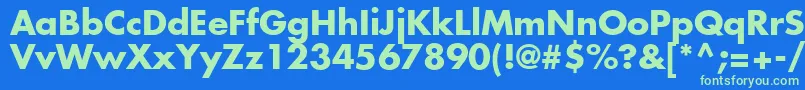 Agfutcb Font – Green Fonts on Blue Background