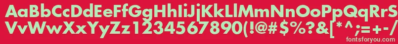 Agfutcb Font – Green Fonts on Red Background