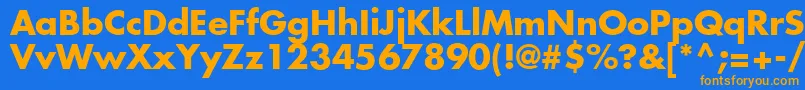 Agfutcb Font – Orange Fonts on Blue Background