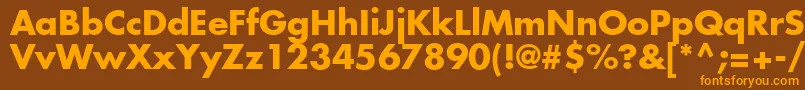 Agfutcb Font – Orange Fonts on Brown Background