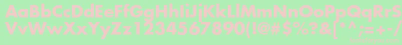 Agfutcb Font – Pink Fonts on Green Background