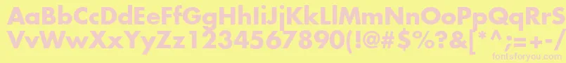 Agfutcb Font – Pink Fonts on Yellow Background