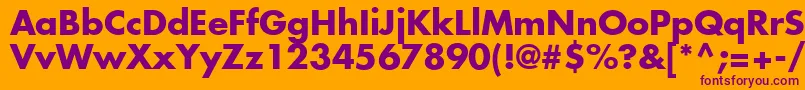 Agfutcb Font – Purple Fonts on Orange Background