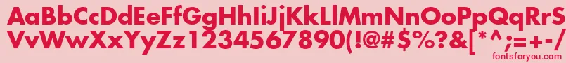Agfutcb-Schriftart – Rote Schriften auf rosa Hintergrund