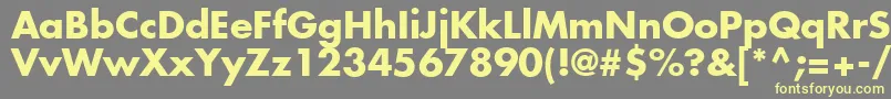 Agfutcb Font – Yellow Fonts on Gray Background