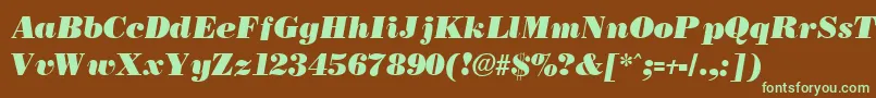 Fonte BostonblackItalic – fontes verdes em um fundo marrom