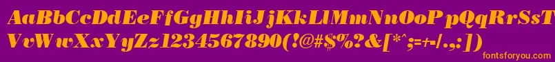 fuente BostonblackItalic – Fuentes Naranjas Sobre Fondo Morado