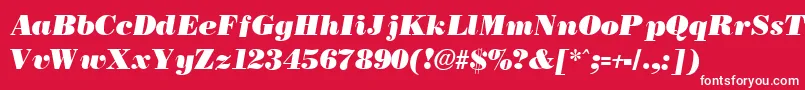 BostonblackItalic Font – White Fonts on Red Background