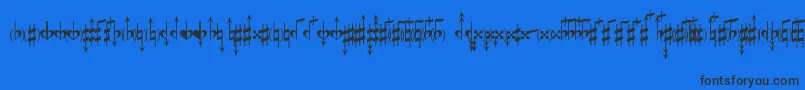 Шрифт MicroAccidentalsMpBased – чёрные шрифты на синем фоне