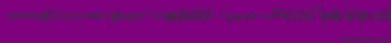 MicroAccidentalsMpBased-Schriftart – Schwarze Schriften auf violettem Hintergrund