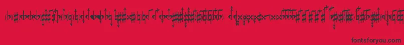 MicroAccidentalsMpBased Font – Black Fonts on Red Background