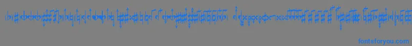 MicroAccidentalsMpBased Font – Blue Fonts on Gray Background
