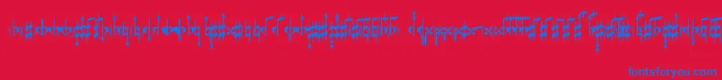 MicroAccidentalsMpBased Font – Blue Fonts on Red Background