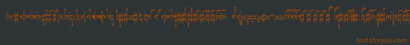 Шрифт MicroAccidentalsMpBased – коричневые шрифты на чёрном фоне