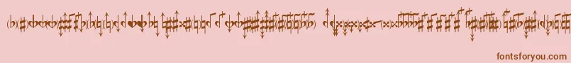 MicroAccidentalsMpBased Font – Brown Fonts on Pink Background
