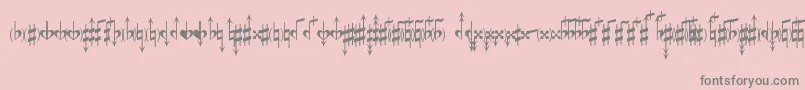 MicroAccidentalsMpBased Font – Gray Fonts on Pink Background