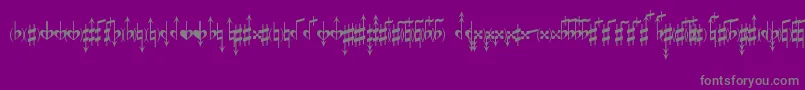 MicroAccidentalsMpBased Font – Gray Fonts on Purple Background
