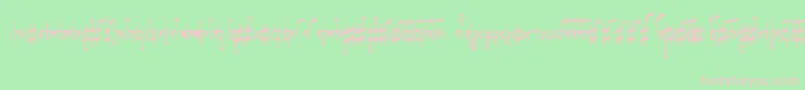 MicroAccidentalsMpBased-Schriftart – Rosa Schriften auf grünem Hintergrund