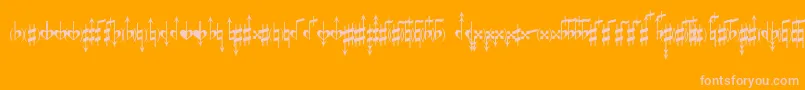 MicroAccidentalsMpBased Font – Pink Fonts on Orange Background