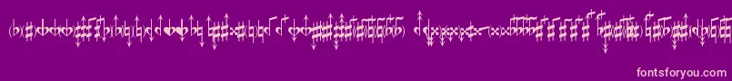 MicroAccidentalsMpBased Font – Pink Fonts on Purple Background