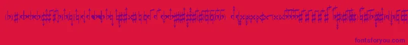 MicroAccidentalsMpBased Font – Purple Fonts on Red Background