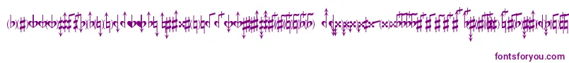 MicroAccidentalsMpBased Font – Purple Fonts on White Background