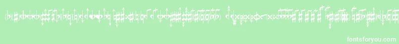 MicroAccidentalsMpBased Font – White Fonts on Green Background
