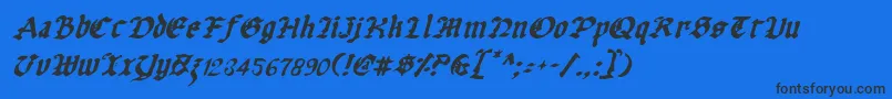 Uberv2i Font – Black Fonts on Blue Background