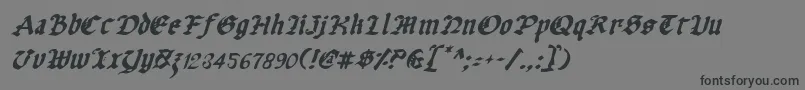 フォントUberv2i – 黒い文字の灰色の背景