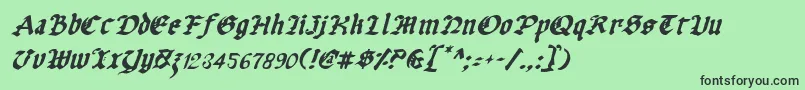 Uberv2i Font – Black Fonts on Green Background