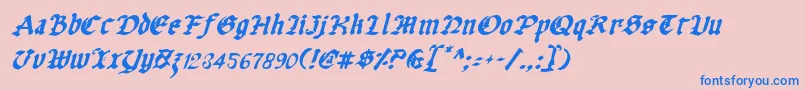 Uberv2i Font – Blue Fonts on Pink Background