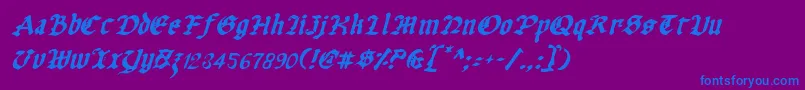 Uberv2i Font – Blue Fonts on Purple Background