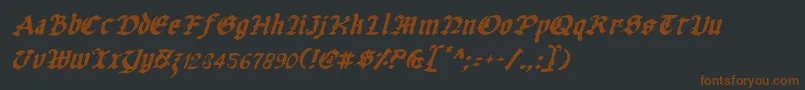 Uberv2i Font – Brown Fonts on Black Background