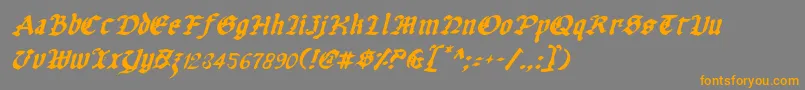 Uberv2i Font – Orange Fonts on Gray Background