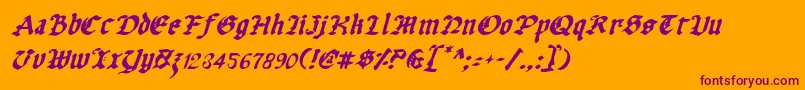 Uberv2i Font – Purple Fonts on Orange Background
