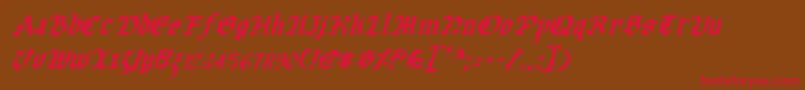 Uberv2i Font – Red Fonts on Brown Background