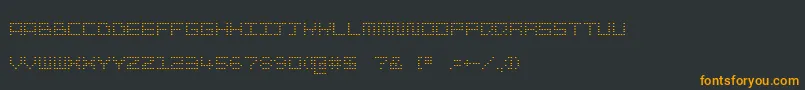 Fonte Snapix – fontes laranjas em um fundo preto