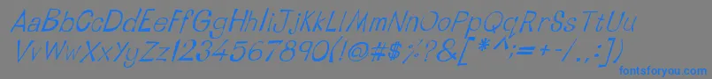 Weitere Informationen zur LinotypetapesideOblique-Schriftart LinotypetapesideOblique-Schriftart – Blaue Schriften auf grauem Hintergrund
