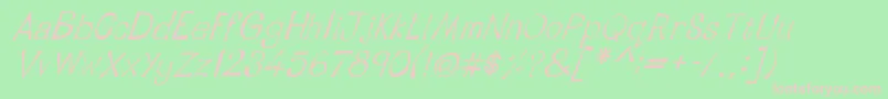 LinotypetapesideOblique Font – Pink Fonts on Green Background