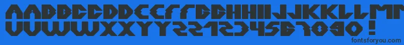 Xerxes Font – Black Fonts on Blue Background