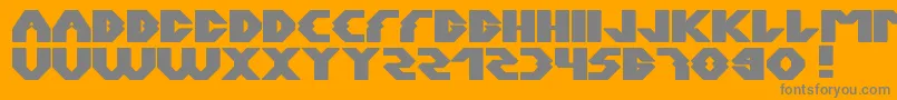 Xerxes Font – Gray Fonts on Orange Background