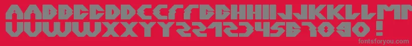 Xerxes Font – Gray Fonts on Red Background