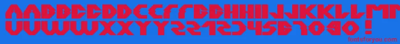 フォントXerxes – 赤い文字の青い背景