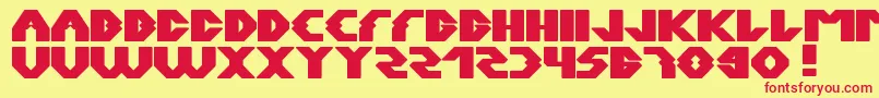 Xerxes Font – Red Fonts on Yellow Background