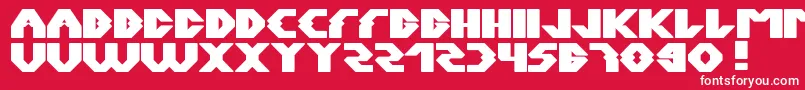 Xerxes Font – White Fonts on Red Background